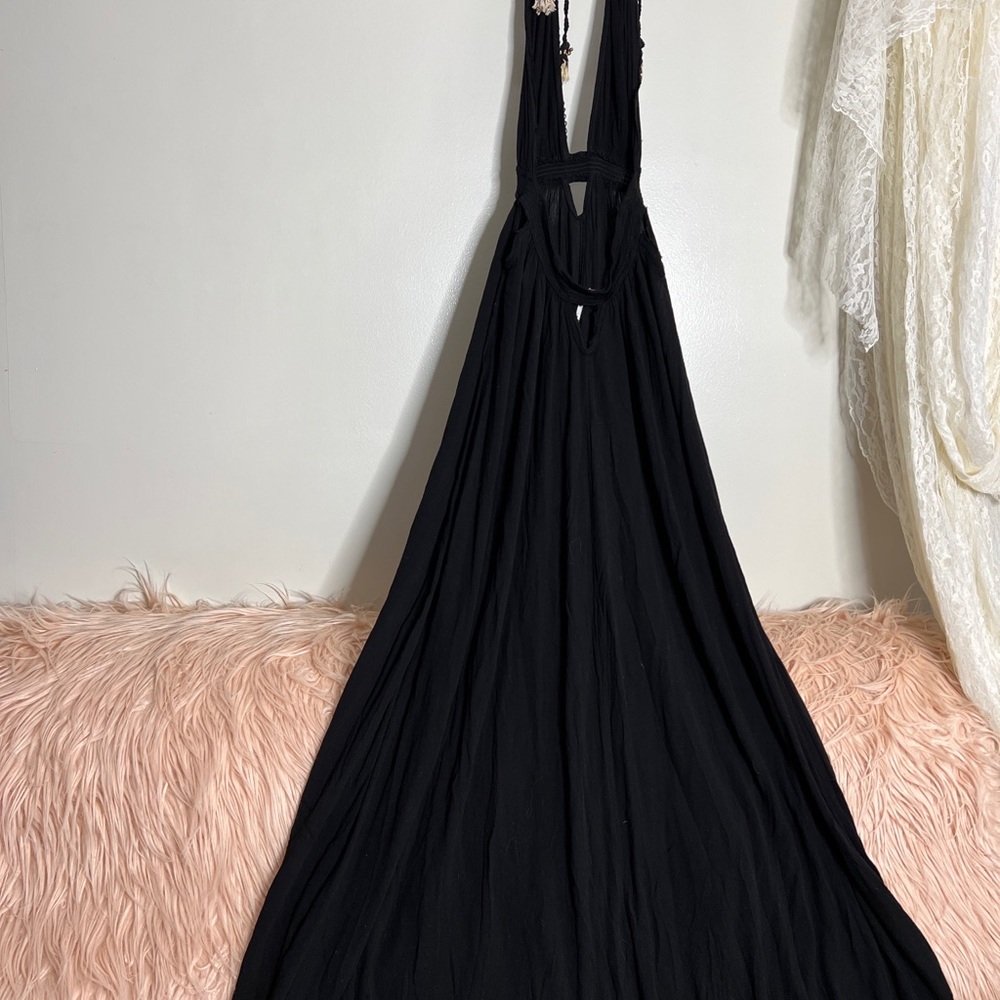 Free People Endless Summer Look Into the Sun Cutouts Maxi Dress Black - Picture 7 of 9